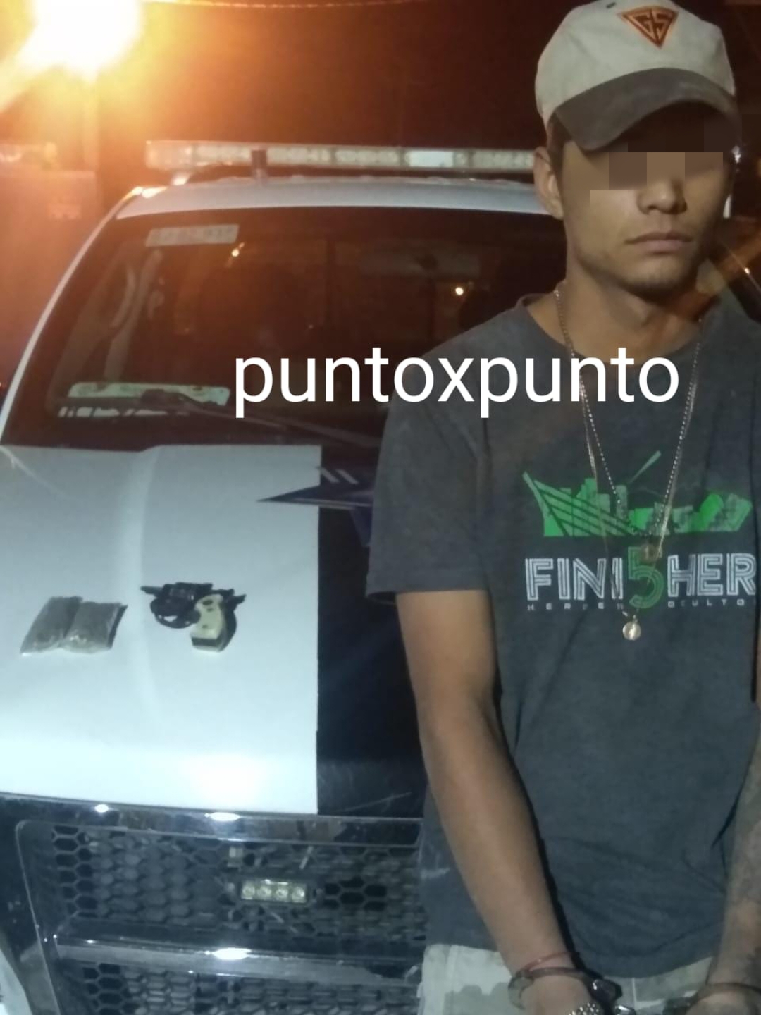 POLICIAS DE HUALAHUISES DETIENE A UN JOVEN POR PORTAR ARMA DE FUEGO