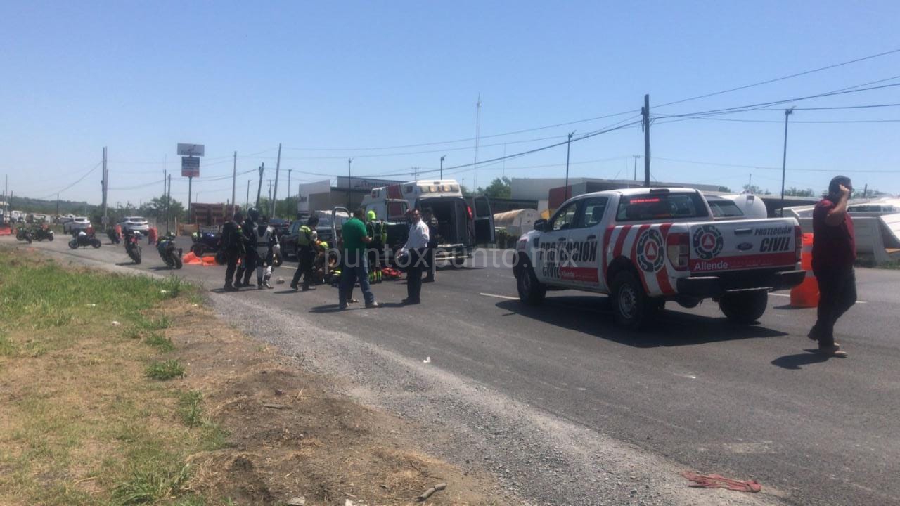 Conductor Motociclista Resulta Lesionado En Accidente En Allende