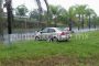 DERRAPA EN CURVA Y CHOCA CON MURO FRENTE A HOSPITAL EN SANTIAGO.