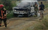 INCENDIO DE CAMIONETA EN ALLENDE MOVILIZA A PROTECCIÓN CIVIL.