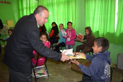 Visita Javier Treviño Escuela de la Comunidad San Miguel