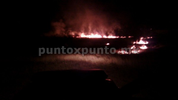 INCENDIO EN CHINA EN RANCHO GANADERO, PROTECCIÓN CIVIL NO ACUDE POR FALTA DE COMBUSTIBLE.