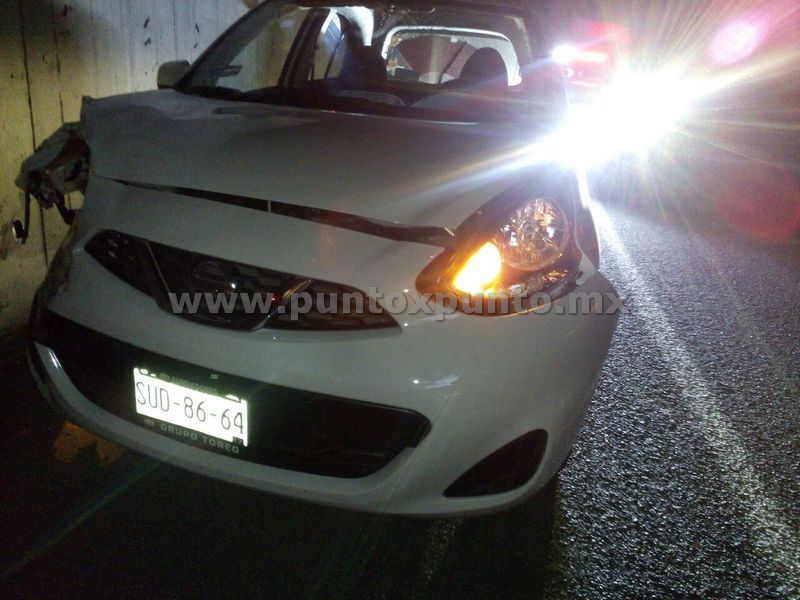 CHOQUE ENTRE DOS VEHÍCULOS EN ALLENDE EN CARRETERA NACIONAL, REPORTAN DAÑOS.