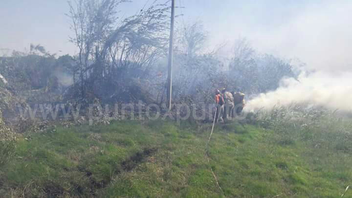 SE MOVILIZA PROTECCION CIVIL DE GENERAL TERAN POR INCENDIO, FUERTES VIENTOS GENERAN SE EXTIENDA.