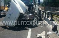 ACCIDENTE EN CARRETERA NACIONAL, REPORTAN SOLO DAÑOS.