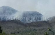 INCENDIO EN SIERRA MOVILIZA A PROTECCIÓN CIVIL DEL ESTADO, LO CONTROLAN POR AIRE.