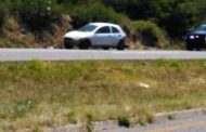 CHOCAN VEHÍCULO Y LO DEJAN ABANDONADO EN CARRETERA NACIONAL, LO CUSTODIA FUERZA CIVIL.