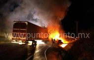 SE INCENDIA TRAILER EN LA NACIONAL