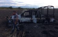 SE INCENDIA PATRULLA DE FUERZA CIVIL EN MONTEMOREOS.