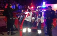 CHOQUE DE CRUCERO EN CALLES DE MONTEMORELOS, RESULTA UNA PERSONA HERIDA.