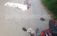 MUERE CONDUCTOR DE MOTOCICLETA AL CHOCAR CON UN AUTOMOVIL.