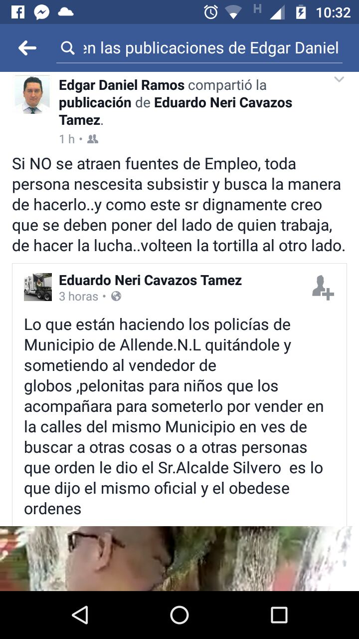 RETIRA POLICÍA EN ALLENDE VENDEDOR AMBULANTE, EX DIRIGENTE PANISTA LO CRÍTICA.