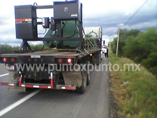 DETIENEN A CHOFER DE TRÁILER, TRANSPORTABA MAQUINARIA ROBADA EN GENERAL TERÁN.