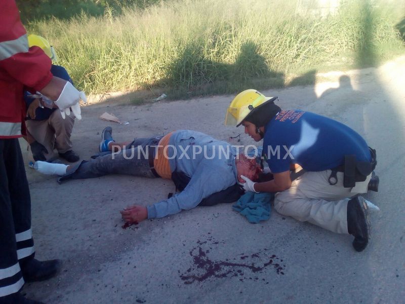 CONDUCTOR DE MOTO LESIONADO AL CHOCAR CON CAMIONETA EN ALLENDE.