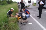 VOLCADURA EN CARRETERA NACIONAL EN MMORELOS, REPORTAN MUJER HERIDA.