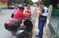 ACCIDENTE EN MONTEMORELOS, PARTICIPA UN AUTO Y UNA MOTONETA.