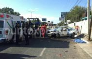 4  PERSONAS HERIDAS Y UNA PERSONA MUERTA EN UNA VOLCADURA REGISTRADA EN SANTIAGO.