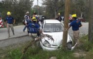 ACCIDENTE VIAL EN ALLENDE REPORTAR UNA PERSONA HERIDA.