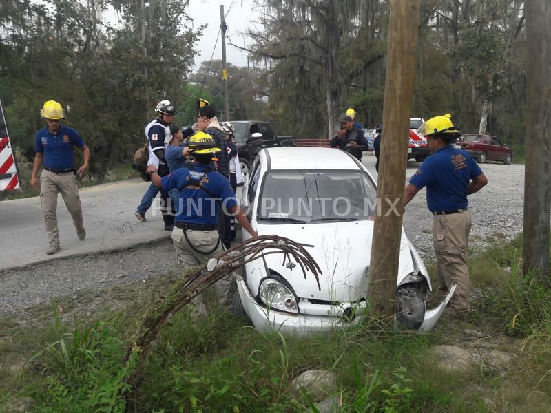 ACCIDENTE VIAL EN ALLENDE REPORTAR UNA PERSONA HERIDA.