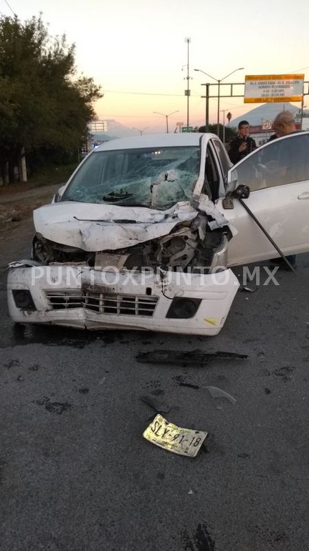 CHOQUE EN CARRETERA NACIONAL EN ALLENDE, REPORTAN UNA PERSONA HERIDA.