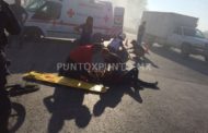 CONDUCTOR DE MOTOCICLETA RESULTA HERIDO AL CHOCAR EN GENERAL TERÁN.