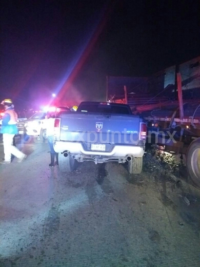 UNA PERSONA HERIDA EN CHOQUE REGISTRADO EN CARRETERA ALLENDE CADEREYTA.