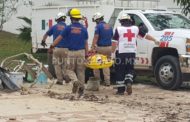 TRASLADAN A HOSPITAL DE MMORELOS A TRABAJADOR QUE SE LESIONA EN OBRA DE CONSTRUCCIÓN EN ALLENDE.