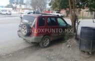 ASEGURA POLICIA DE MONTEMORELOS VEHICULO ROBADO, LO DEJARON MAL ESTACIONADO.