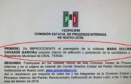 DESCARTA EL PRI A MUJER POR TERAN, VA SÓLO EL ALCALDE POR REELECCION