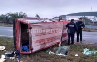 DOS PERSONAS LESIONADAS EN VOLCADURA EN CARRETERA NACIONAL EN MONTEMORELOS.