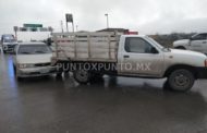 CHOQUE EN CARRETERA NACIONAL EN ALLENDE, REPORTAN DAÑOS MATERIALES.