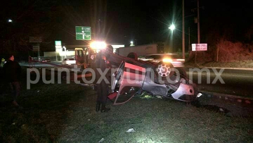 UNA PERSONA LESIONADA EN VOLCADURA REGISTRADA EN CARRETERA NACIONAL.