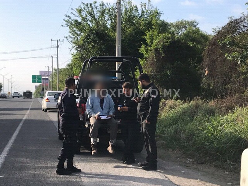 SECUESTRAN A TRAILERO EN PESQUERIA, LO ABANDONAN EN SANTIAGO, LE ROBARON LA CARGA.