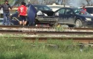 VEHÍCULO SE LO LLEVA EL TREN EN MONTEMORELOS.