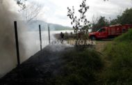 CONTROLAN INCENDIO DE PASTIZAL EN SANTIAGO EN EL BALNEARIO.