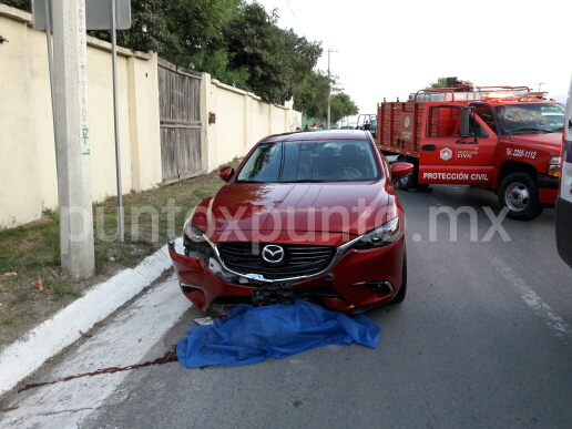 SALE DEL TRABAJO, CRUZA CARRETERA NACIONAL MUERE ATROPELLADO.