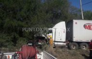 TRES PERSONAS MUERTAS EN CHOQUE EN CARRETERA NACIONAL EN HUALAHUISES, TRAILER EMBISTE AUTO JETTA.