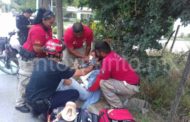 CONDUCTOR DE MOTO RESULTA LESIONADO EN CHOQUE CON VEHÍCULO EN MMORELOS.