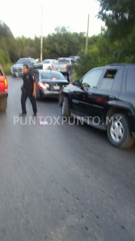 CHOQUE TIPO ALCANCE SE REGISTRA EN SANTIAGO, REPORTAN DAÑOS MATERIALES.