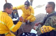 COMBATEN INCENDIO EN SIERRA DE ITURBIDE Y LINARES CON CUATRO HELICOPTEROS.