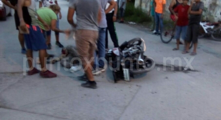 ATROPELLAN A MOTOCICLISTA EN BARRIO JALISCO