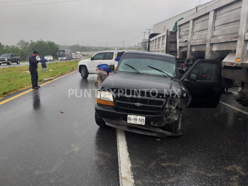 CHOQUE TIPO CARAMBOLA EN CARRETERA NACIONAL EN MMORELOS, REPORTAN UNA PERSONA LESIONADA.