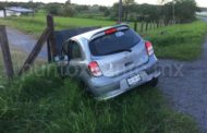 ESTUDIANTE RESULTA LESIONADA AL PERDER CONTROL DE VEHÍCULO Y DERRAPAR EN CARRETERA NACIONAL.