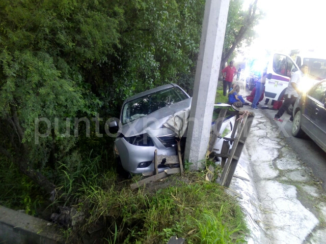 CHOQUE TIPO ESTRELLAMIENTO EN CARRETERA NACIONAL, RESULTAN VARIOS HERIDOS.