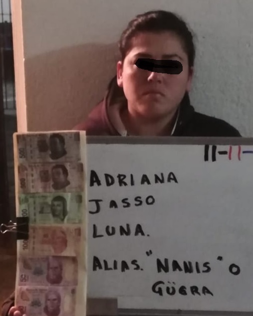 DETIENE LA POLICIA A MUJER DE MONTEMORELOS POR PAGAR CON BILLETES FALSOS, LE ENCUENTRAN VARIOS EN SU PODER.