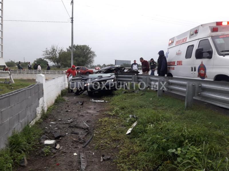 MUERE INGENIERO DE PEMEX AL ESTRELLARSE CONTRA MURO DE CONTENCIÓN EN CARRETERA NACIONAL EN HUALAHUISES.