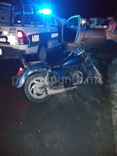 RECUPERA POLICÍA EN ALLENDE MOTOCICLETA CON REPORTE DE ROBO.