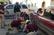 CHOQUE ENTRE VEHÍCULO Y CICLISTA QUIEN RESULTA LESIONADO EN MMORELOS.