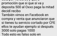 ALERTAN POR FALSOS EMPLEADOS DE CFE QUE ESTAN TIMANDO A USUARIOS