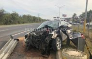 CONDUCTOR DE VEHÍCULO QUIEN SE DIRIGÍA DE MMORELOS A MTY SE ESTRELLA CONTRA AUTOBUS DE PASAJEROS.